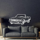 1976 W107 Convertible Perspective Metal Car Wall Art - MT1173