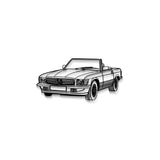 1976 W107 Convertible Perspective Metal Car Wall Art - MT1173