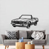 1976 W107 Convertible Perspective Metal Car Wall Art - MT0451