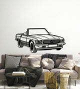 1976 W107 Convertible Perspective Metal Car Wall Art - MT0451