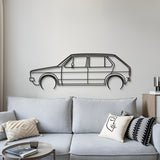 1976 Golf MK1 Detailed Metal Car Wall Art - MT0173