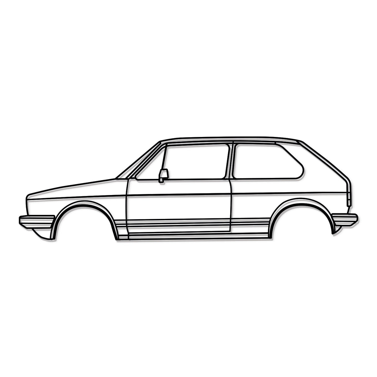 1976 Golf GTI Metal Car Wall Art - MT0172