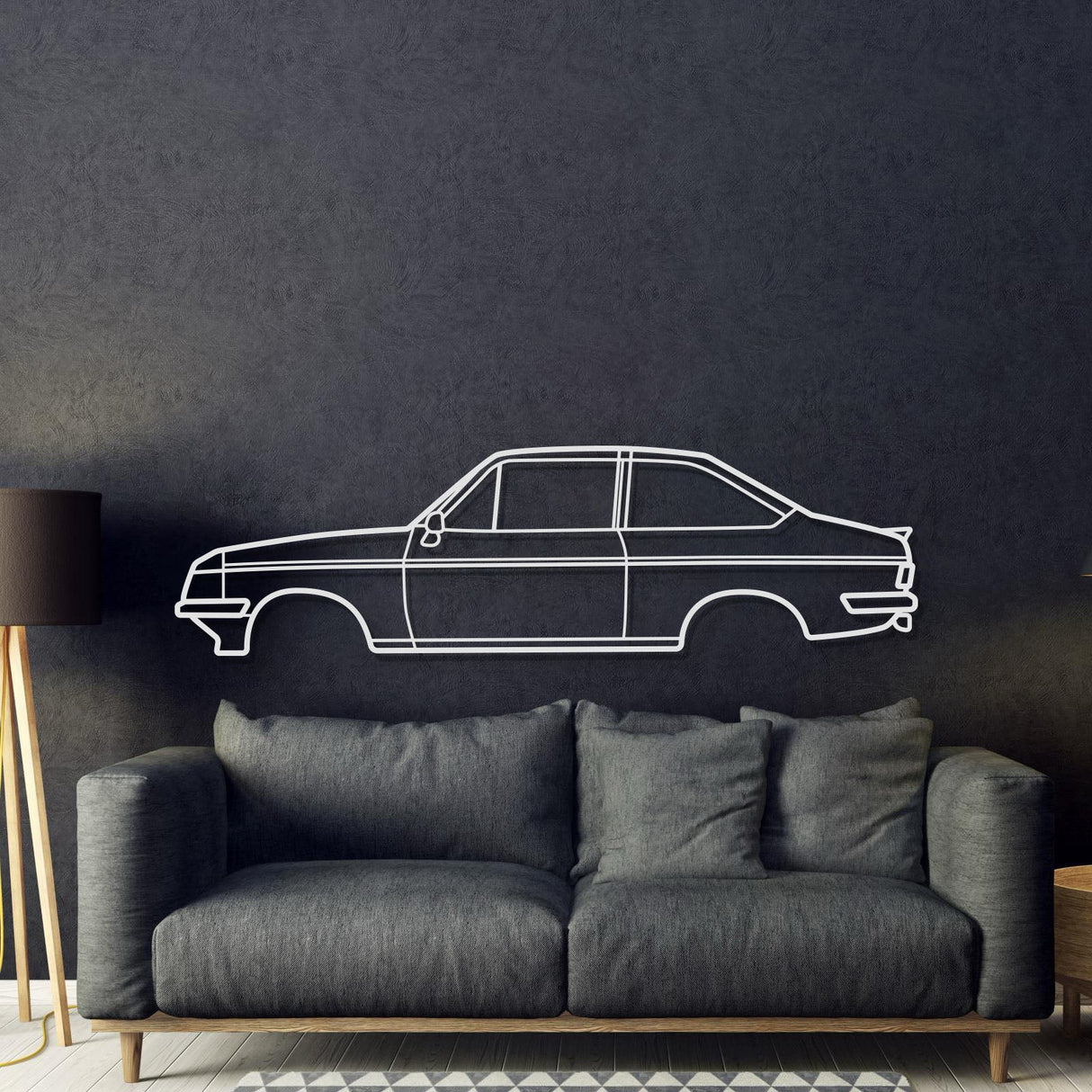 1977 Escort RS1800 Metal Car Wall Art - MT0174