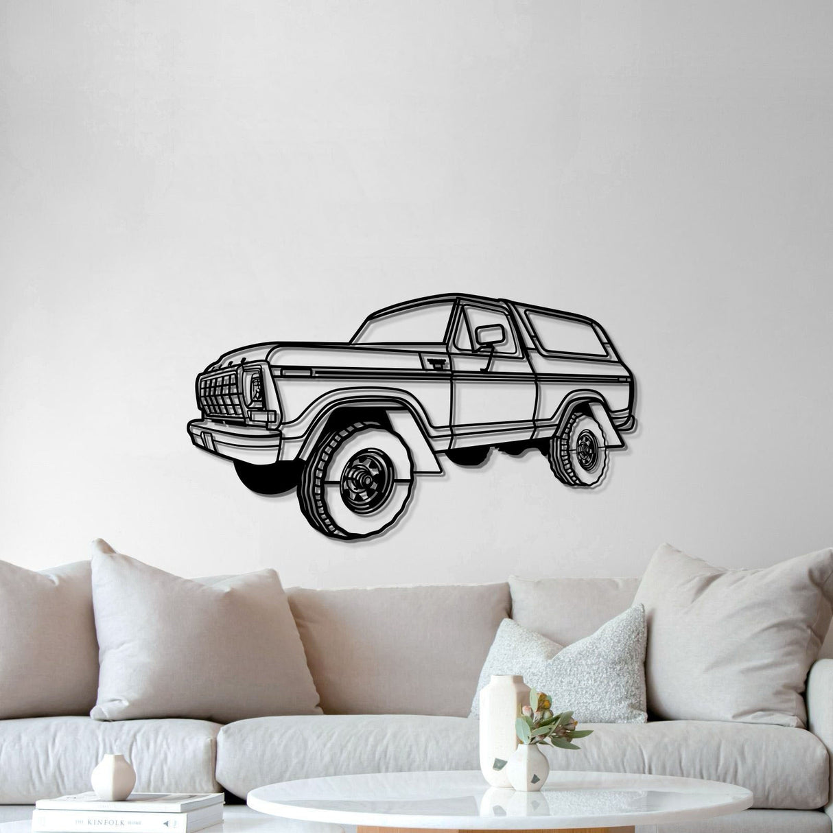 1979 Bronco Perspective Metal Car Wall Art - MT0441