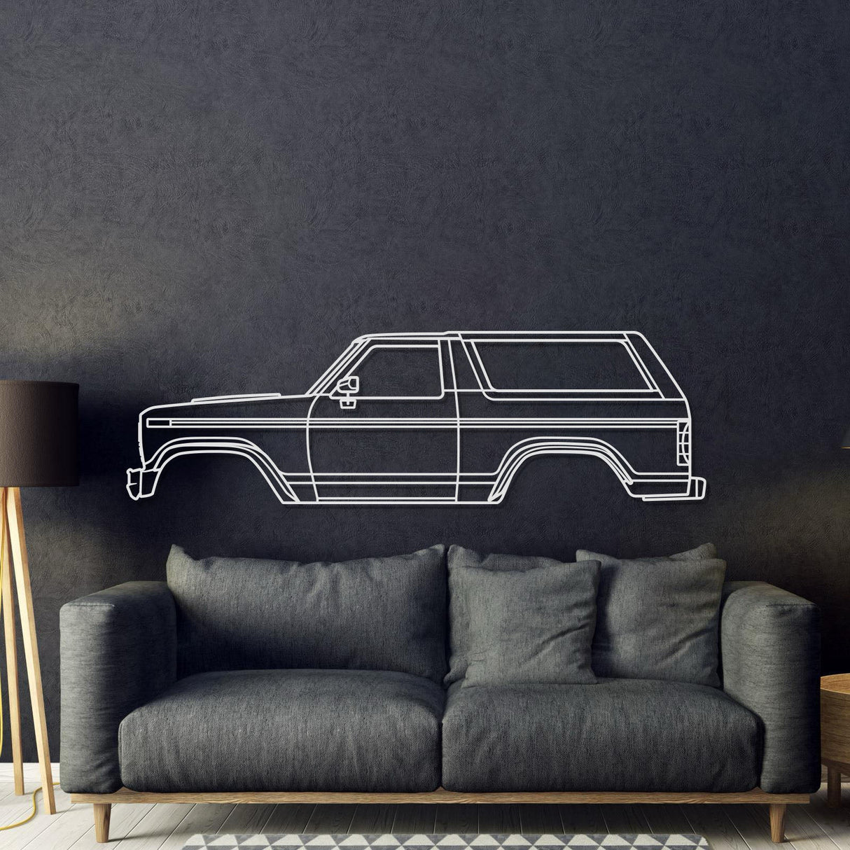 1980 Bronco 3rd Gen Metal Car Wall Art - MT0187