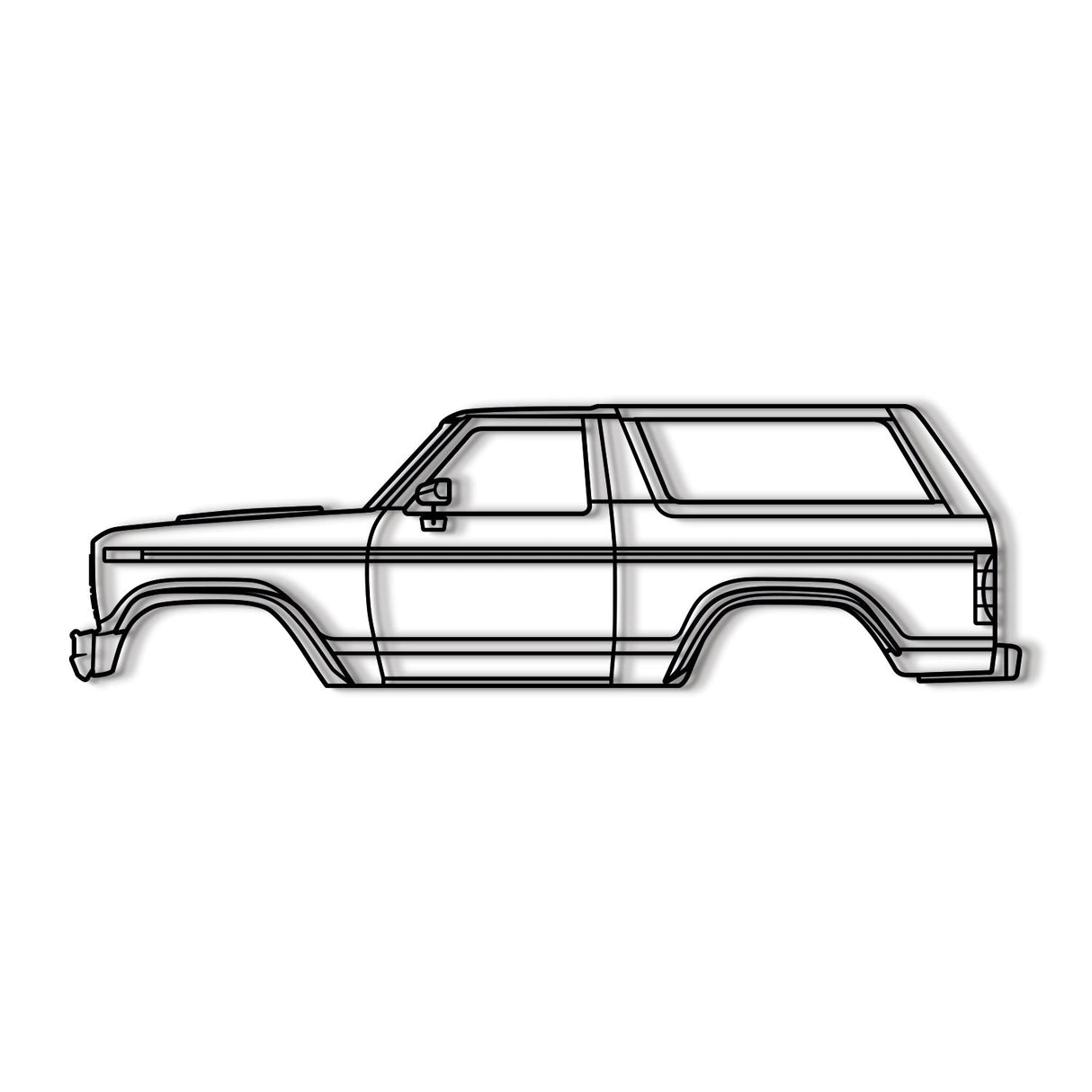 1980 Bronco 3rd Gen Metal Car Wall Art - MT0187