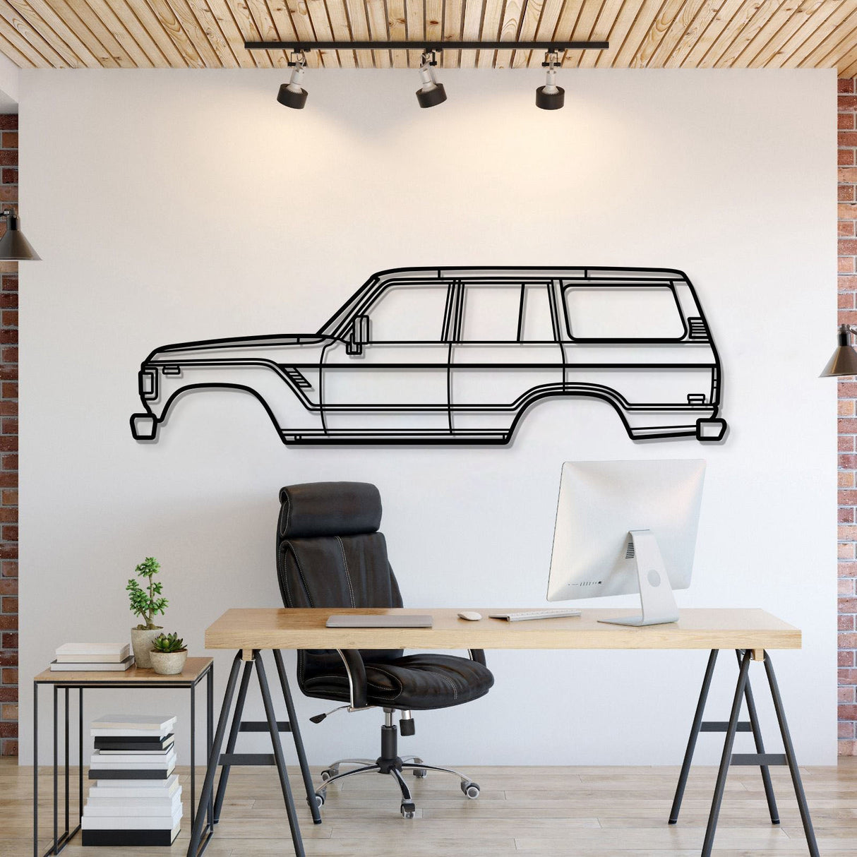 1980 Land Cruiser 4th Gen (J60) Metal Car Wall Art - MT0190