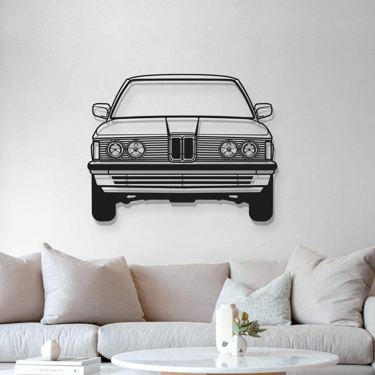 1982 323I Front View Metal Car Wall Art - MT1324