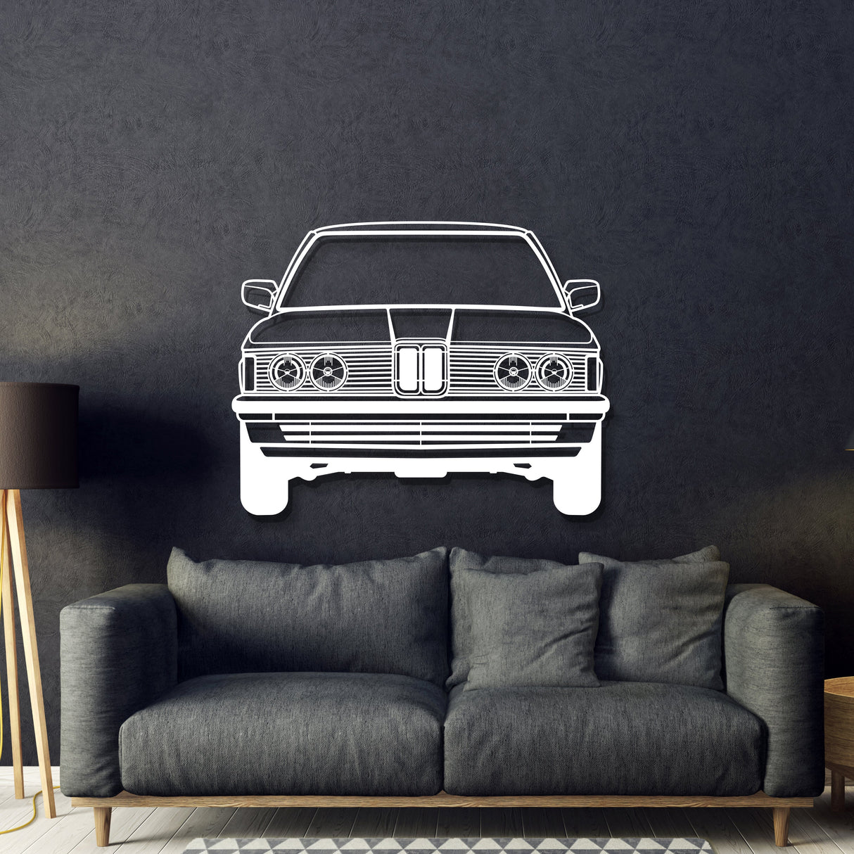 1982 323I Front View Metal Car Wall Art - MT1324