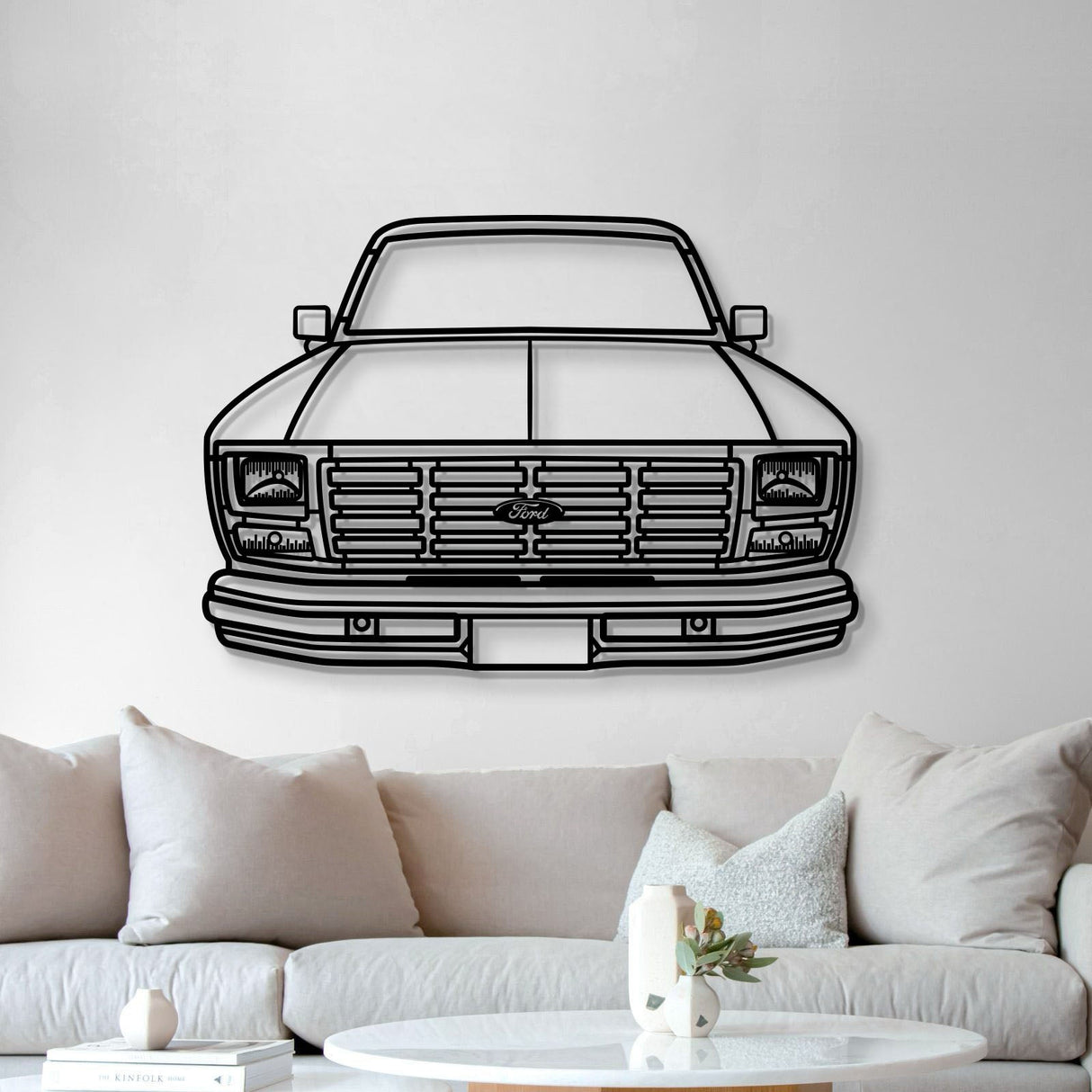 1983 Bronco Front View Metal Car Wall Art - MT1346