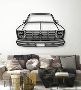 1983 Bronco Front View Metal Car Wall Art - MT1346