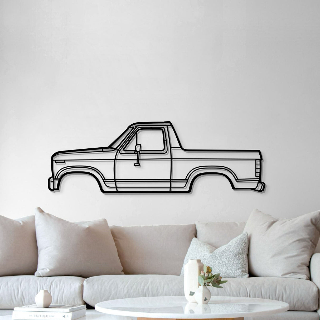 1983 Bronco Pickup Metal Car Wall Art - MT0197