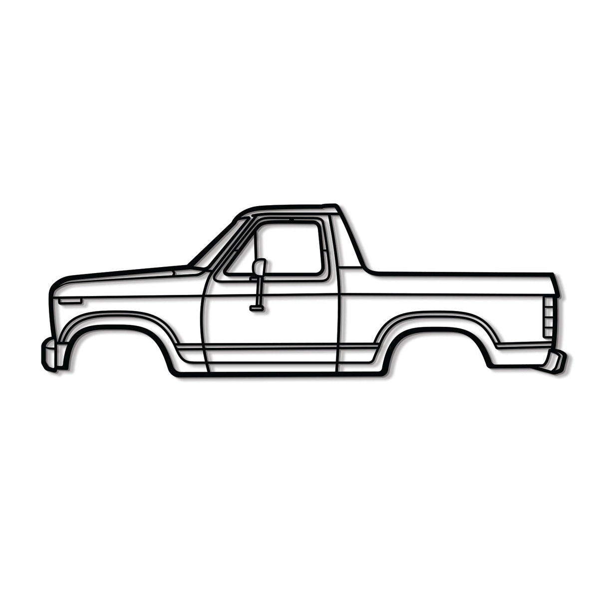 1983 Bronco Pickup Metal Car Wall Art - MT0197