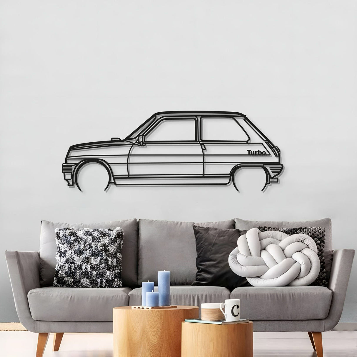 1983 5 Alpine Turbo Detailed Metal Car Wall Art - MT0195