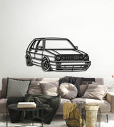 1990 Golf MK2 Perspective Metal Car Wall Art - MT0464