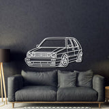 1990 Golf MK2 Perspective Metal Car Wall Art - MT0464