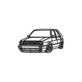 1990 Golf MK2 Perspective Metal Car Wall Art - MT0464