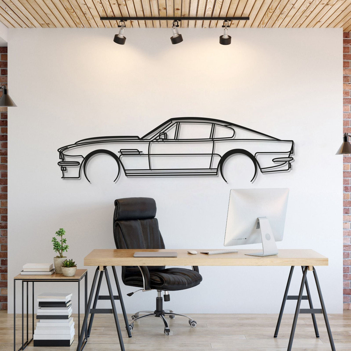 1984 Vantage V8 Detailed Metal Car Wall Art - MT0202