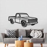 1984 C10 Perspective Metal Car Wall Art - MT1255