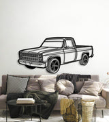 1984 C10 Perspective Metal Car Wall Art - MT1255