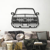 1985 K10 Front View Metal Car Wall Art - MT1332