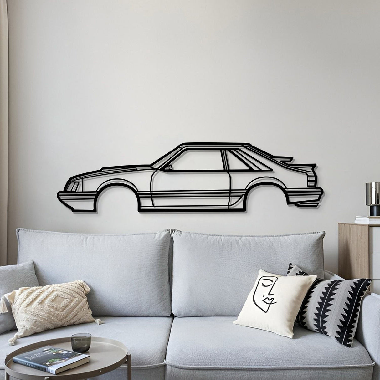 1986 Ford Mustang SVO Metal Car Wall Art - MT0207