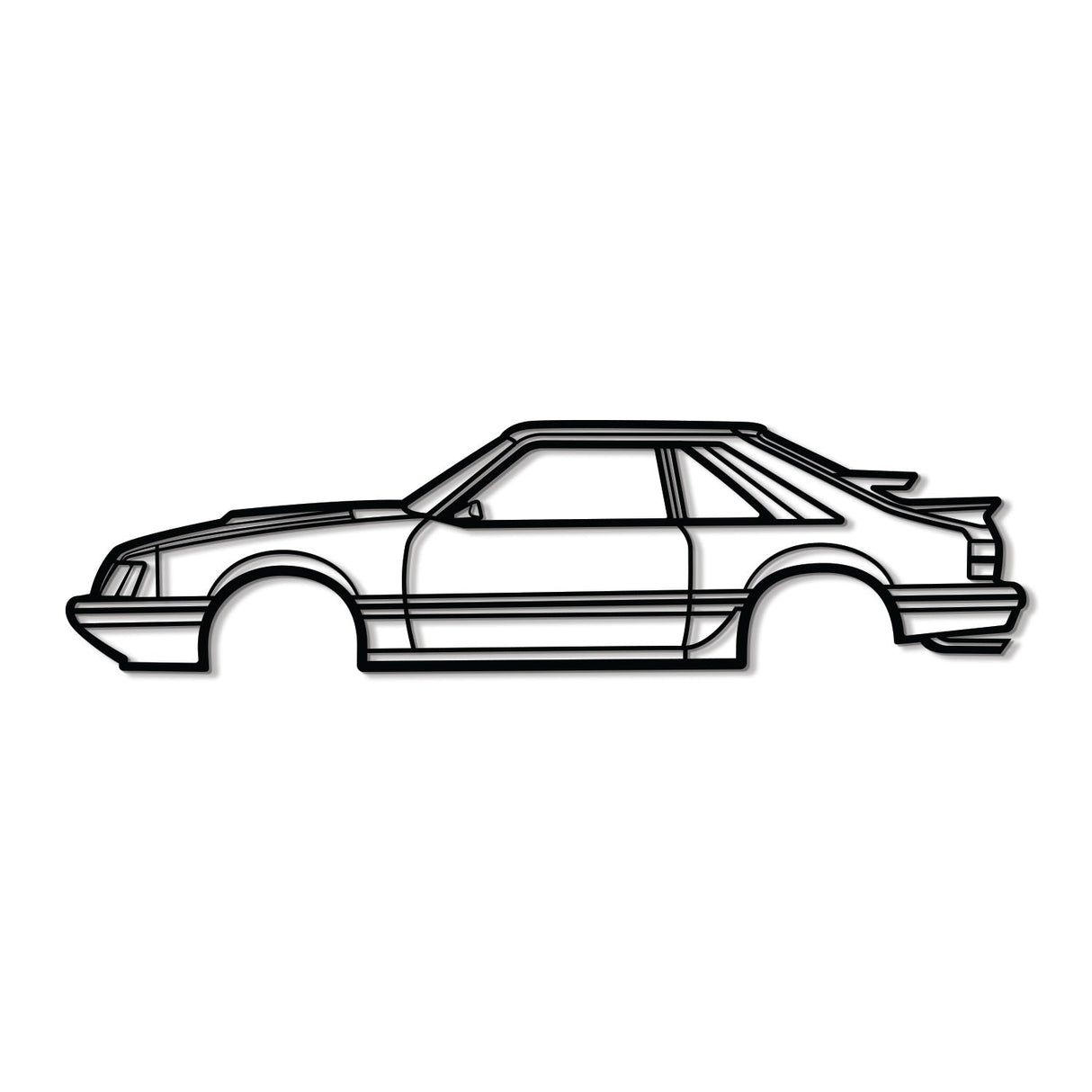 1986 Ford Mustang SVO Metal Car Wall Art - MT0207