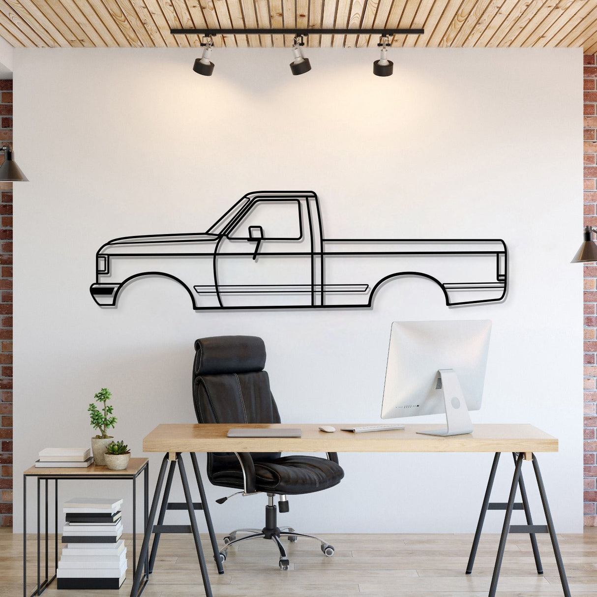 1987 F-150 8th Gen Metal Car Wall Art - MT0213