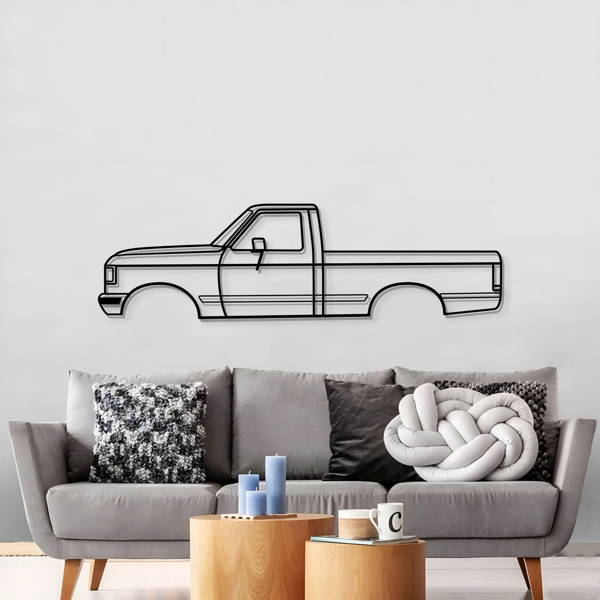 1987 F-150 8th Gen Metal Car Wall Art - MT0213