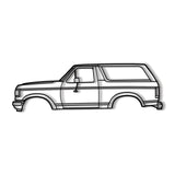 1987 Bronco 4th Gen Metal Car Wall Art - MT0210