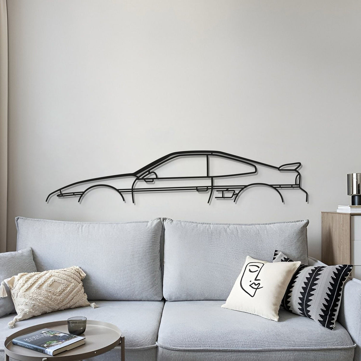 1987 Fiero Classic Metal Car Wall Art - MT0214