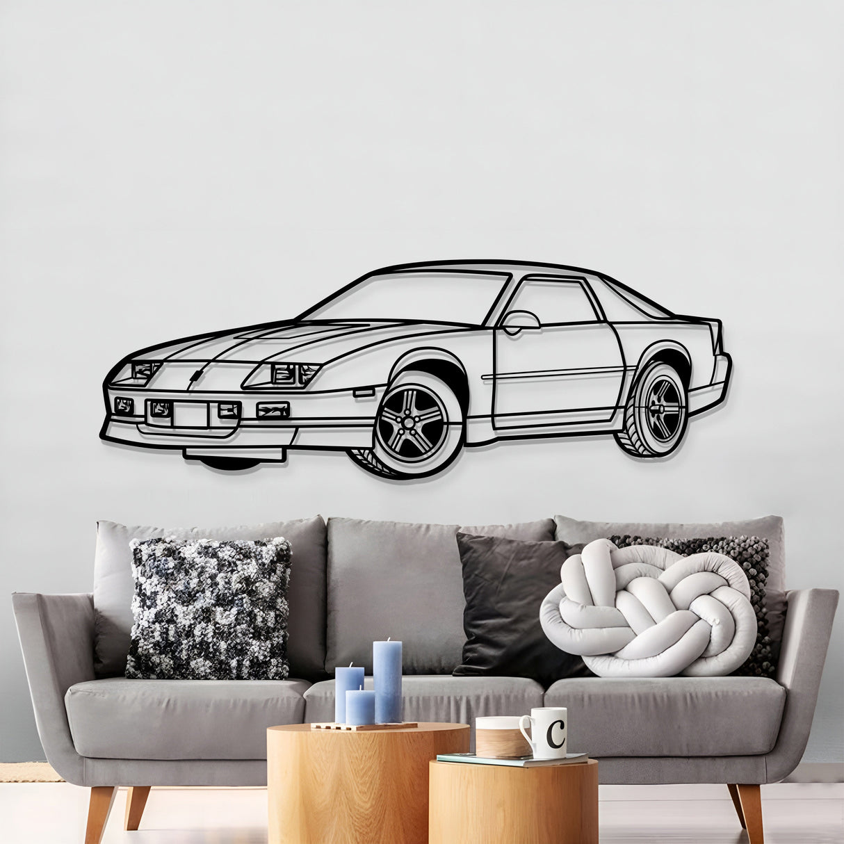 1988 Camaro IROC-Z Perspective Metal Car Wall Art - MT1304