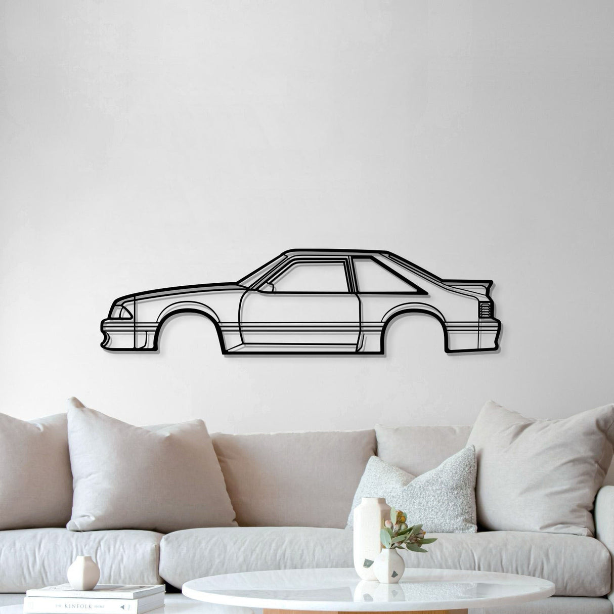 1988 Mustang GT Hatchback Metal Car Wall Art - MT0219