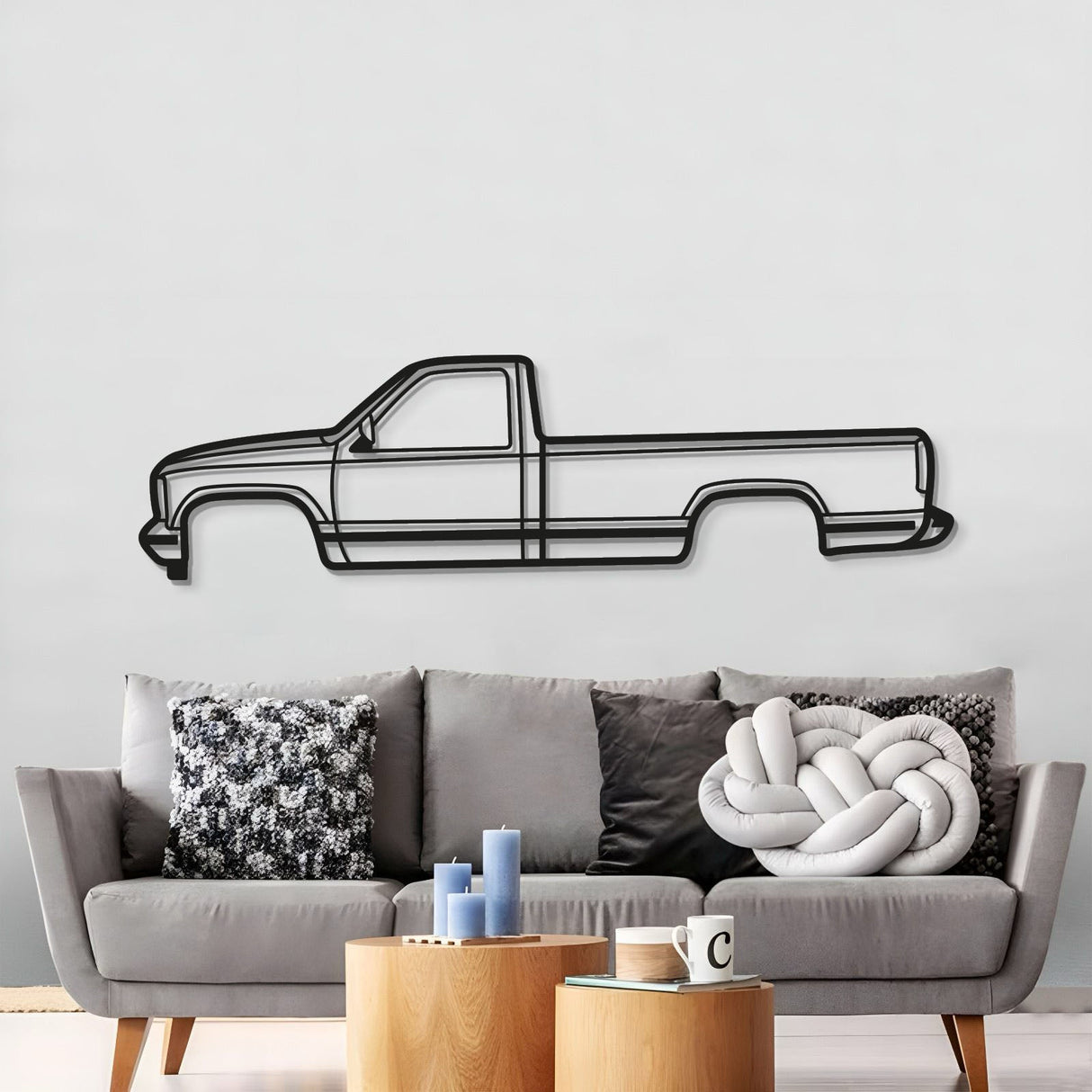 1988 Sierra 1500 1st Gen Metal Car Wall Art - MT0220