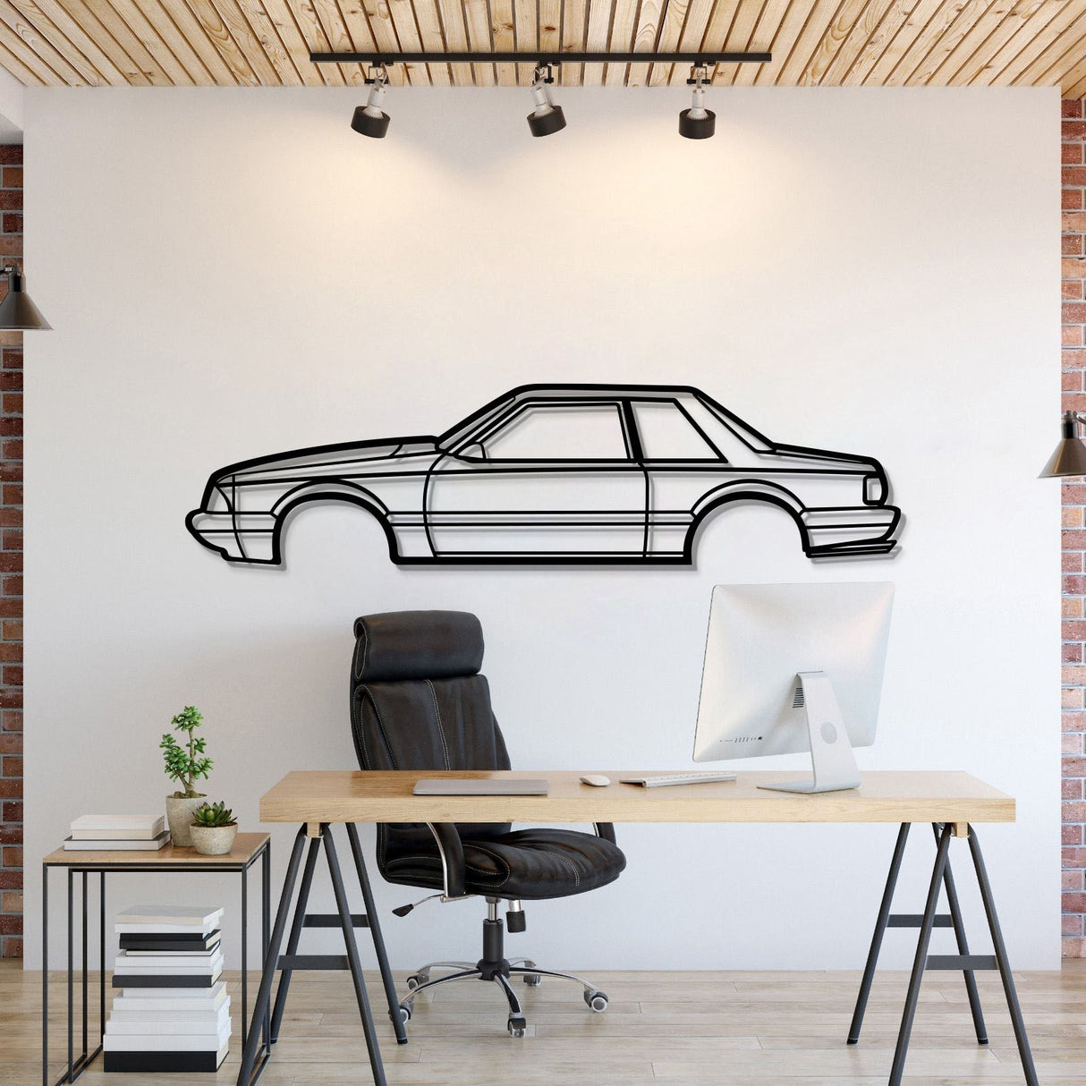 1989 Mustang Foxbody Metal Car Wall Art - MT0225