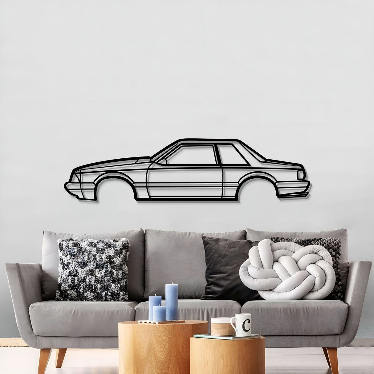 1989 Mustang Foxbody Metal Car Wall Art - MT0225