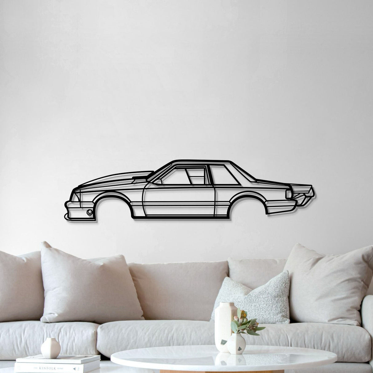 1989 Mustang Foxbody Drag Version Metal Car Wall Art - MT0224