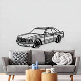 1989 W126 SEC Perspective Metal Car Wall Art - MT1174