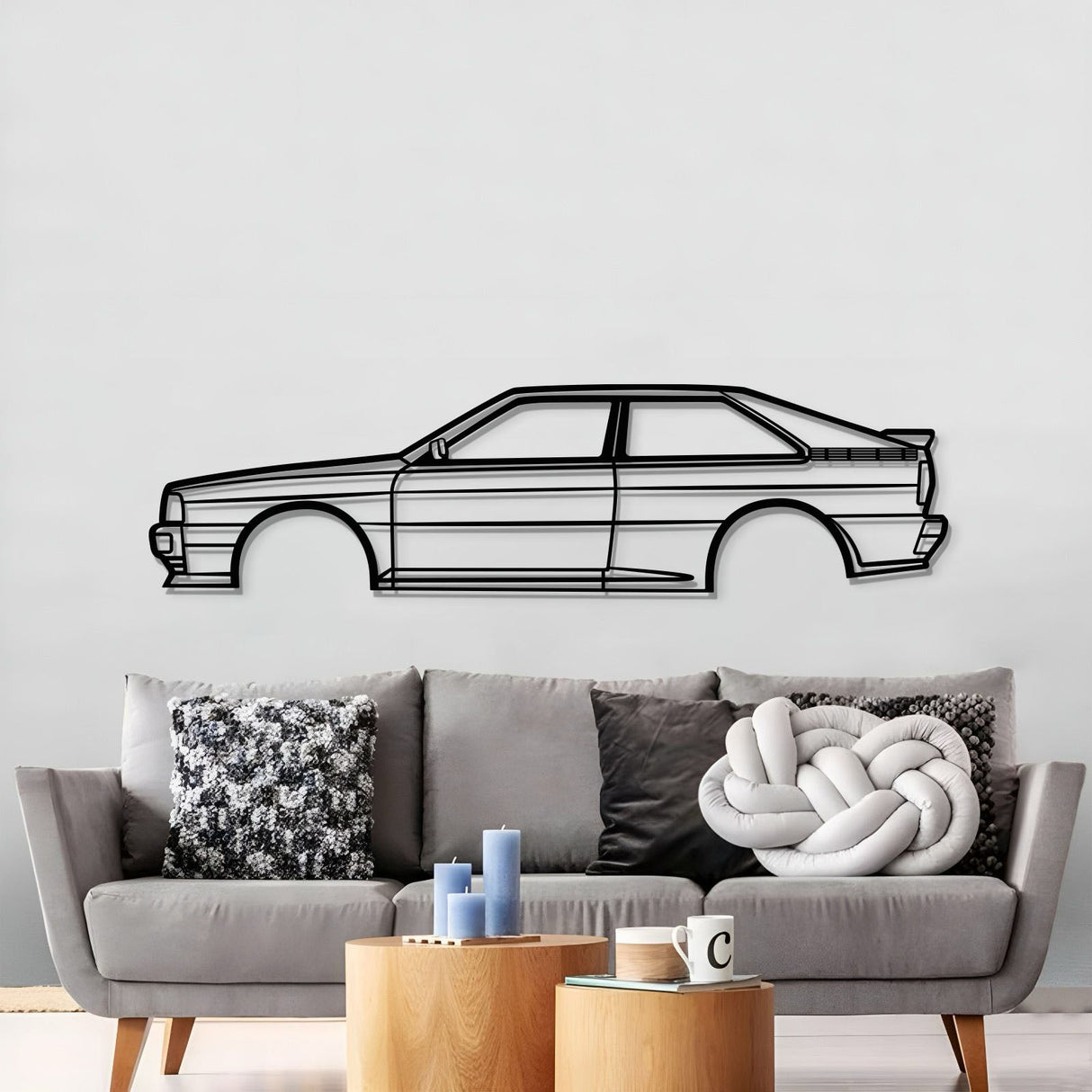 1990 Quattro Metal Car Wall Art - MT0230