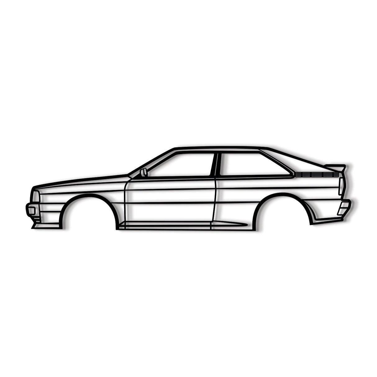 1990 Quattro Metal Car Wall Art - MT0230