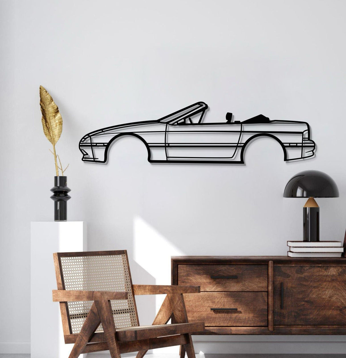 1990 RX-7 Convertible Metal Car Wall Art - MT0231