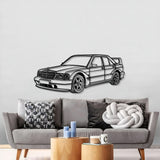 1990 190E 2.5-16 EVO II Perspective Metal Car Wall Art - MT0453