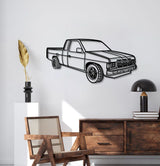 1990 D21 Hardbody Truck Perspective Metal Car Wall Art - MT1179