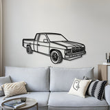 1990 D21 Hardbody Truck Perspective Metal Car Wall Art - MT1179