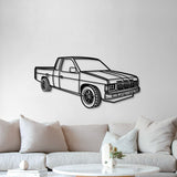 1990 D21 Hardbody Truck Perspective Metal Car Wall Art - MT1179