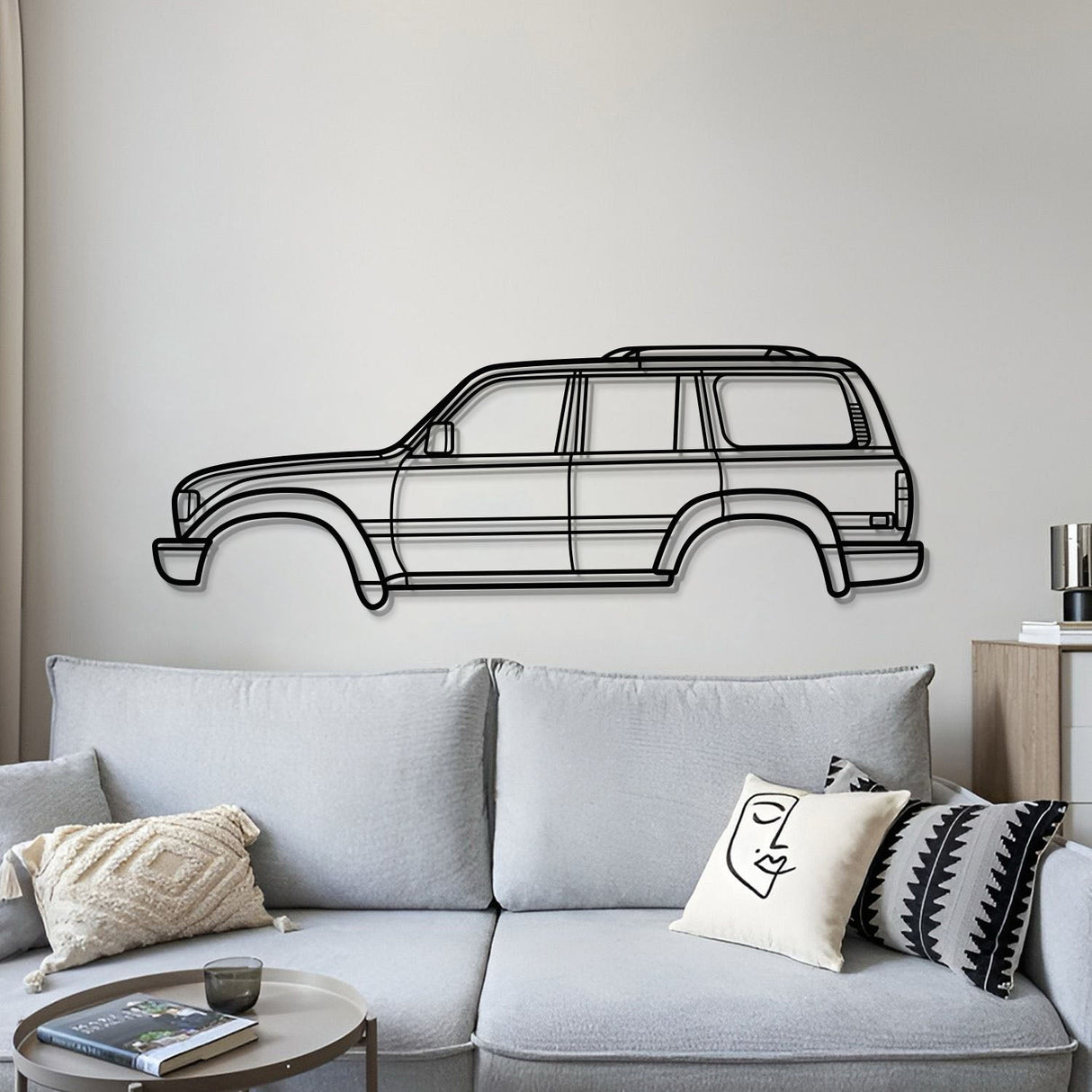 1990 Land Cruiser 5th Gen (J80) Metal Car Wall Art - MT0228