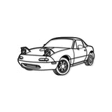 1991 Miata MX-5 Perspective Metal Car Wall Art - MT1169