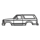 1992 Bronco 5th Gen Metal Car Wall Art - MT0238