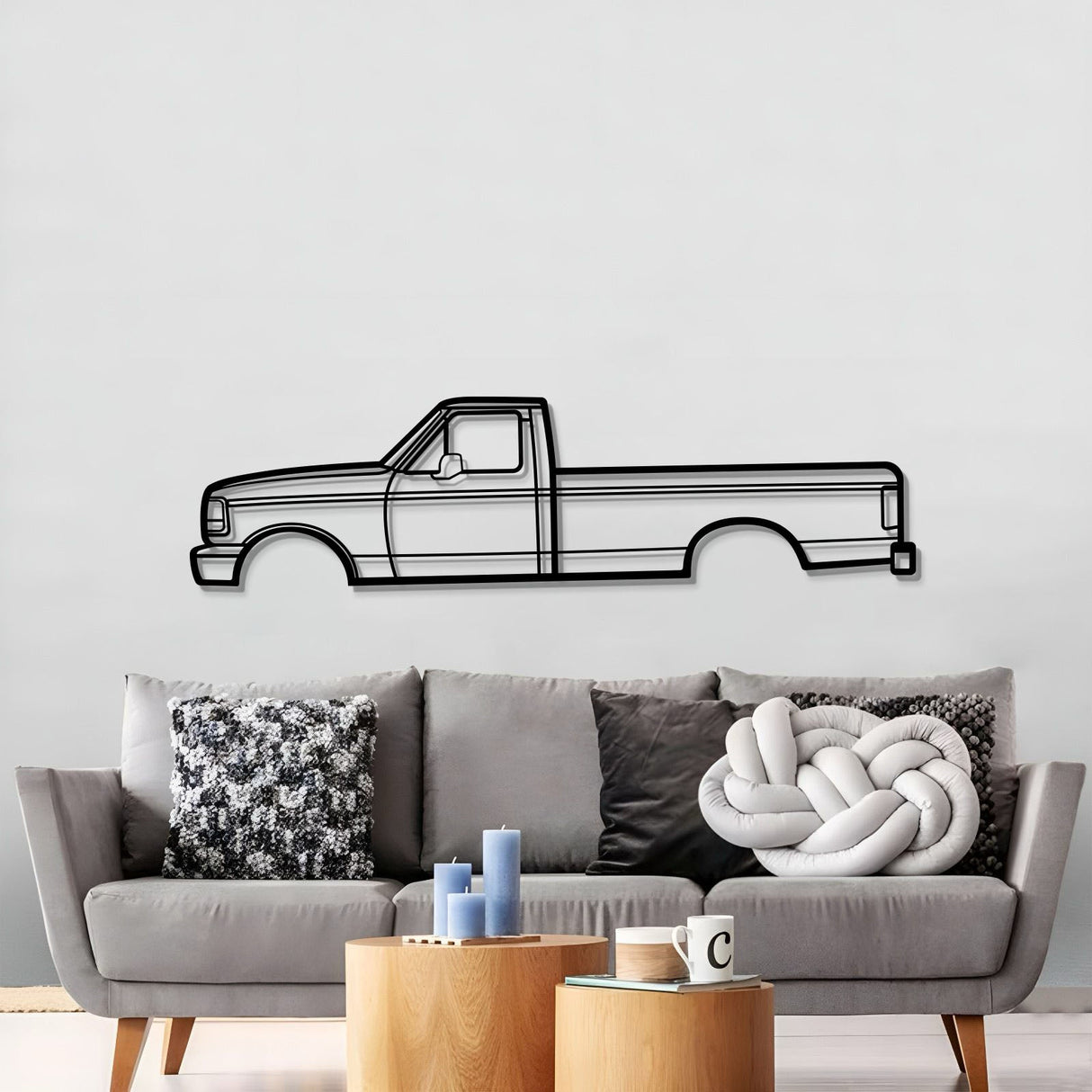 1993 F-150 9th Gen Metal Car Wall Art - MT0240