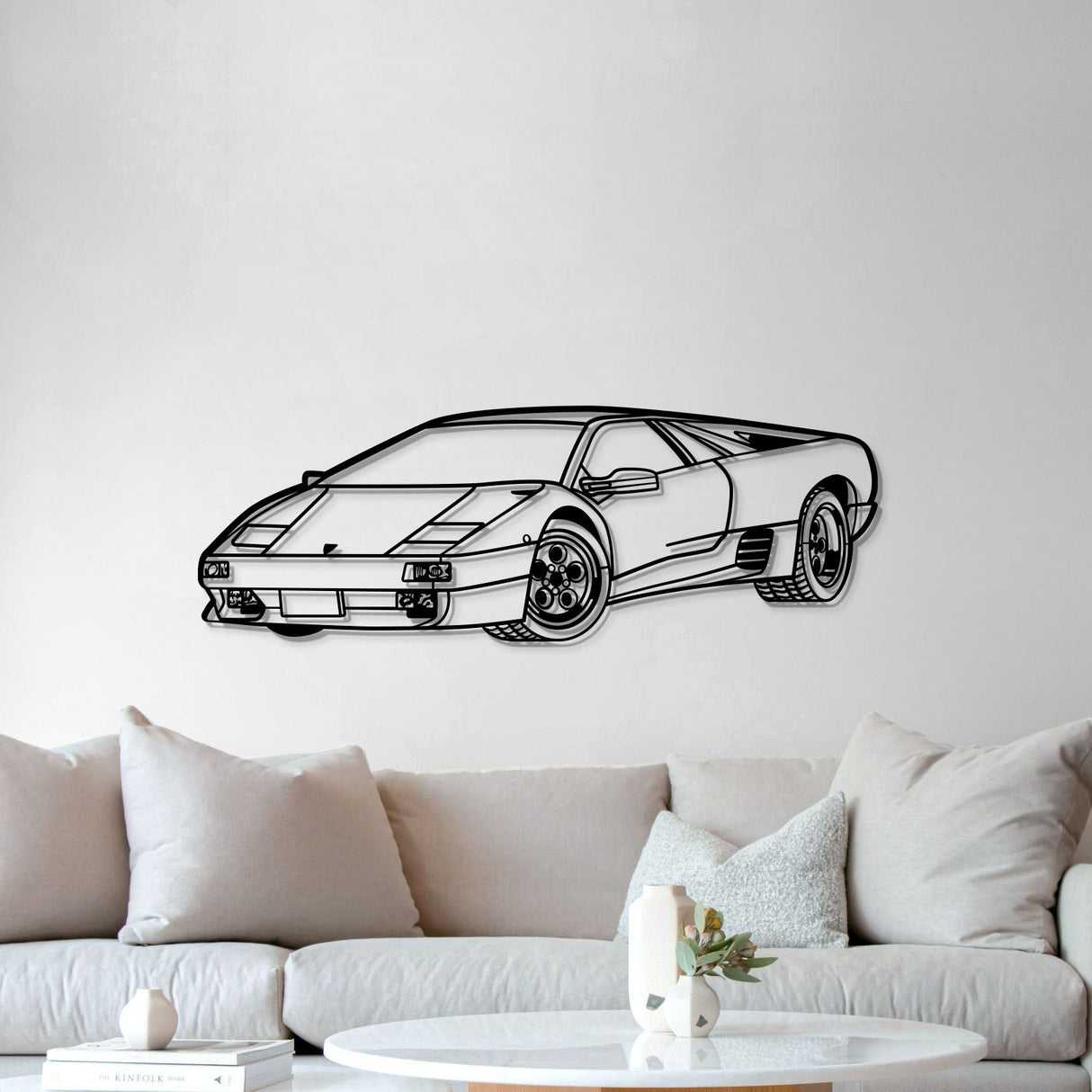 1993 Diablo VT Perspective Metal Car Wall Art - MT1166